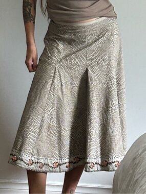 SPANNER Beaded a-line skirt